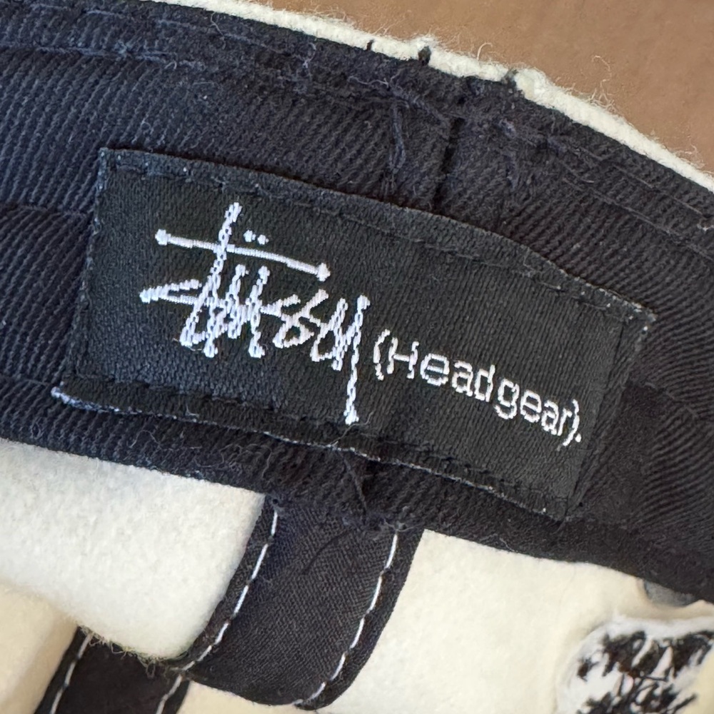 Rare Stussy World Wide Tour Original 1990’s Off White Fitted Cap Hat Double S - Picture 11 of 13
